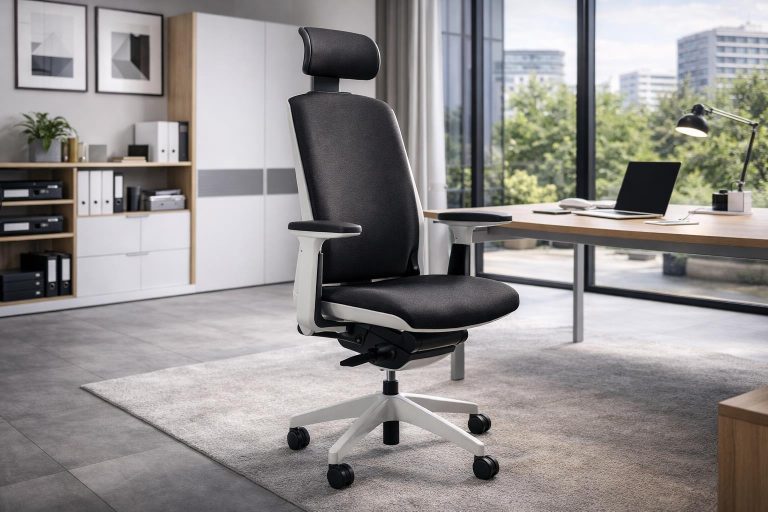 Home AXIA BMA bureaustoel met ergonomische ondersteuning voor langdurig zitcomfort en gezonde werkhouding